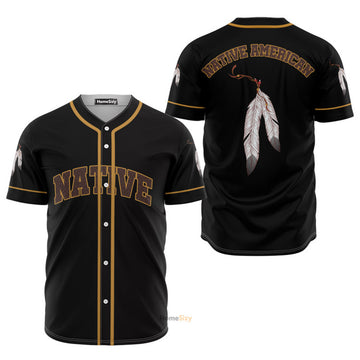 Native American Feather Baseball Jersey S-5XL