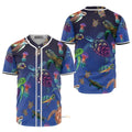 Sea Turtle Glowing Baseball Jersey S-5XL