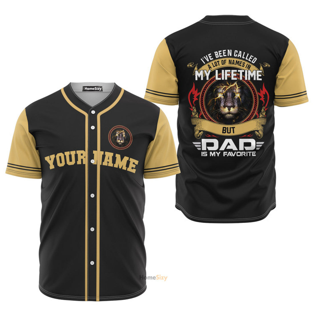 Personalized Name Dad Is My Favorite Baseball Jersey S-5XL