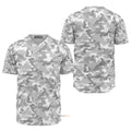 White Snow Camouflage Baseball Jersey S-5XL