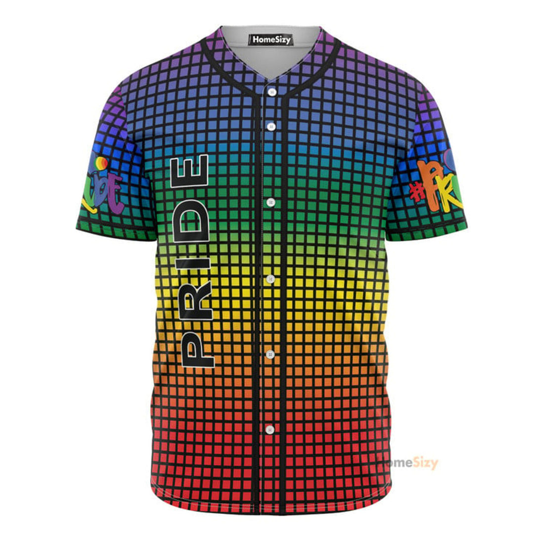 Regenbogen LGBT Pride Mehrfarbiges Baseball Jersey S-5XL