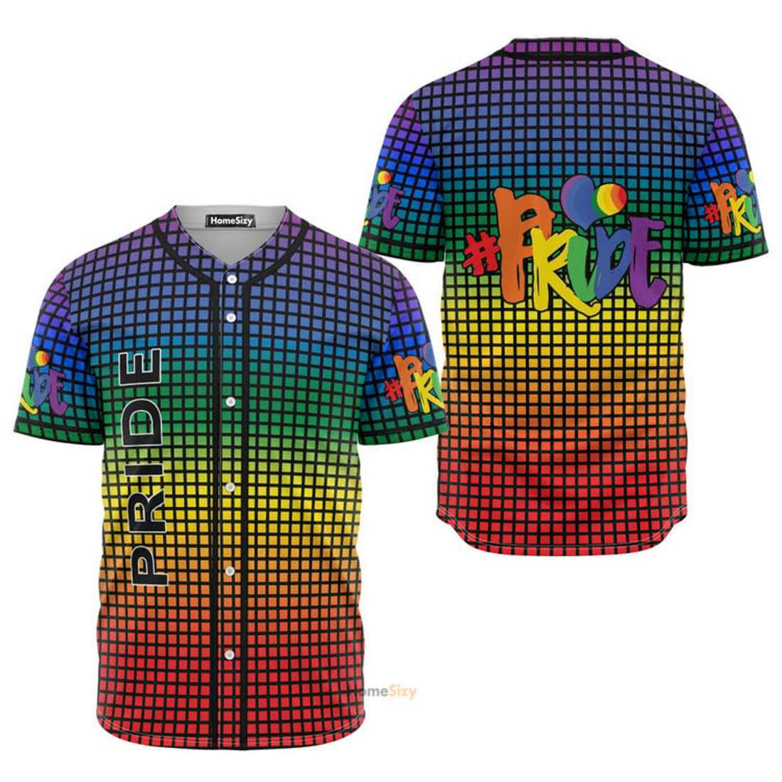 Regenbogen LGBT Pride Mehrfarbiges Baseball Jersey S-5XL