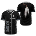 Personalized Baseball Jersey Native American Feathers Baseball Jersey S-5XL