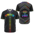 LGBT Pride Hexagon Pattern Baseball Jersey S-5XL