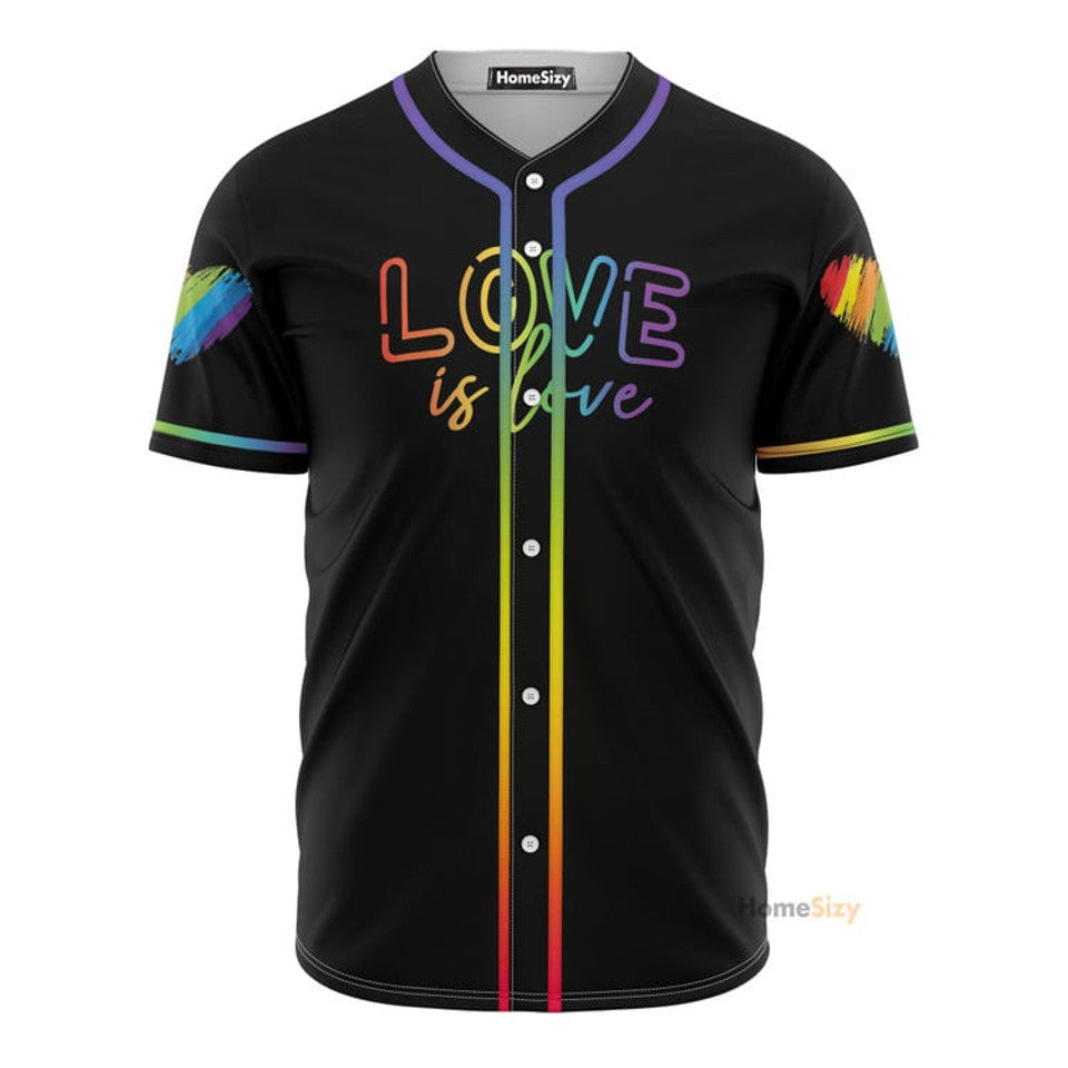 LGBT Love Is Love Baseball Jersey S-5XL