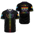 LGBT Love Is Love Baseball Jersey S-5XL