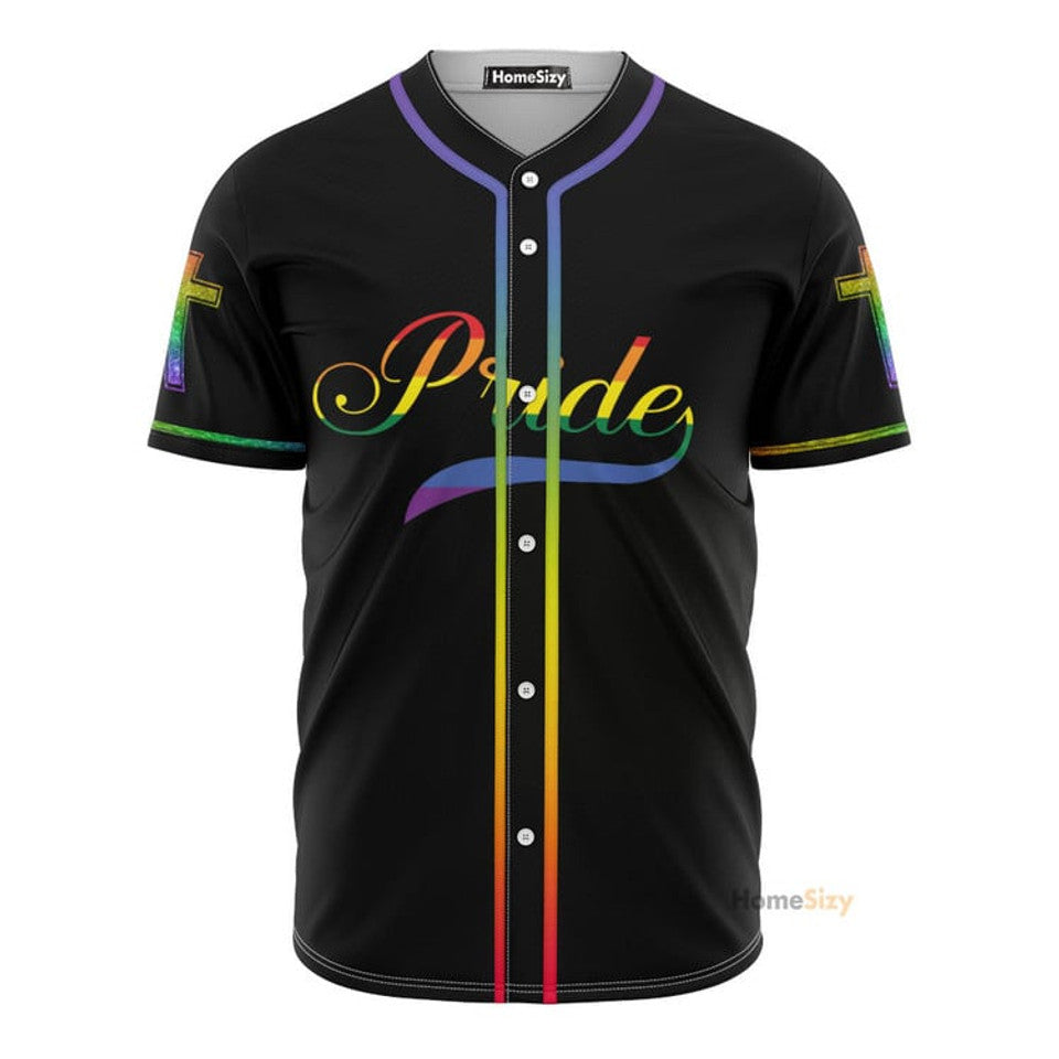 LGBT Pride Rainbow Color Baseball Jersey S-5XL