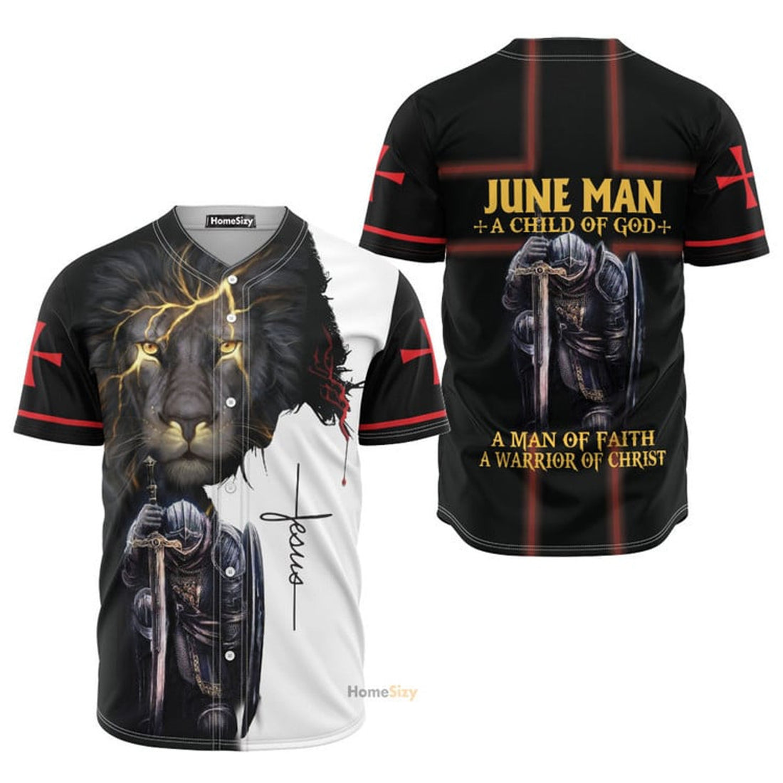 Jesus Lion June Man Baseball Jersey S-5XL