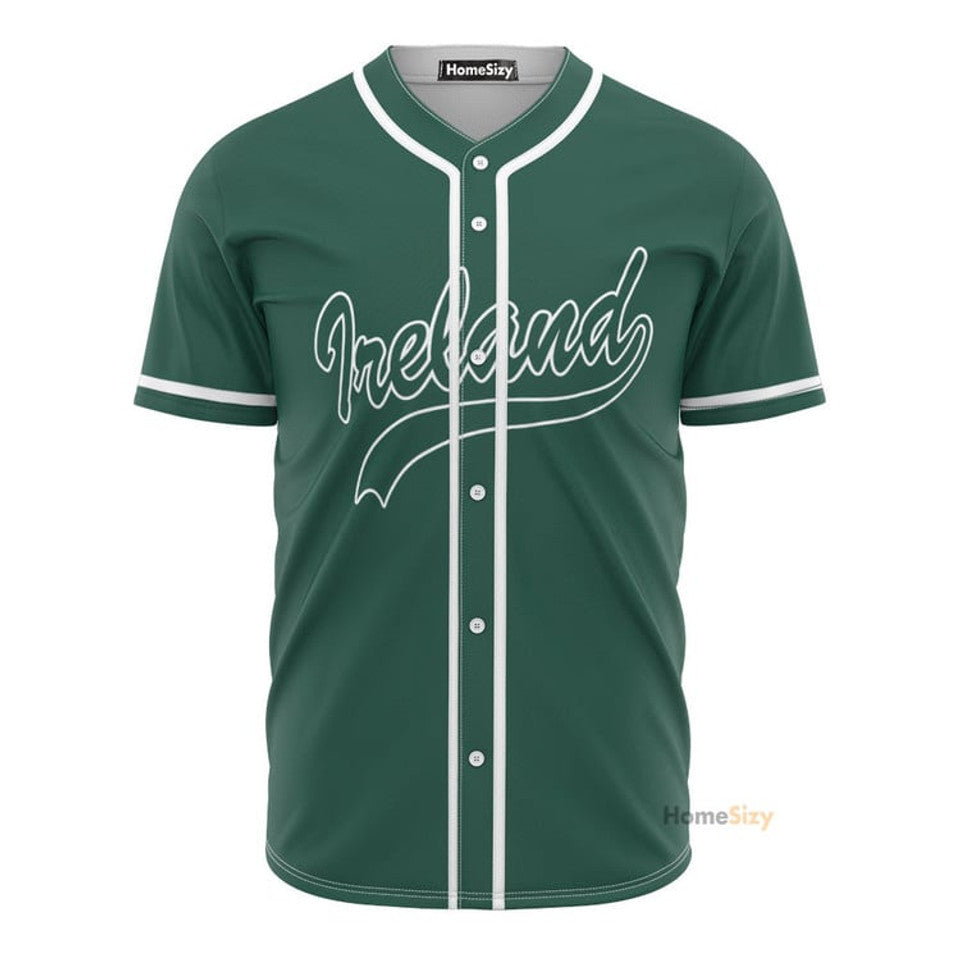 Custom Name Irish Ireland St Patricks Day Baseball Jersey S-5XL