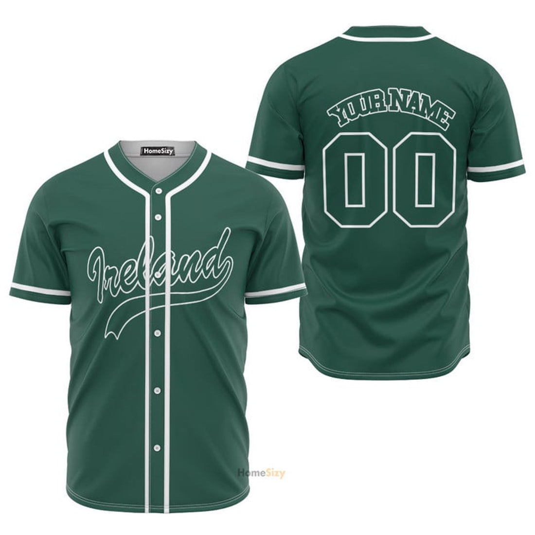 Custom Name Irish Ireland St Patricks Day Baseball Jersey S-5XL