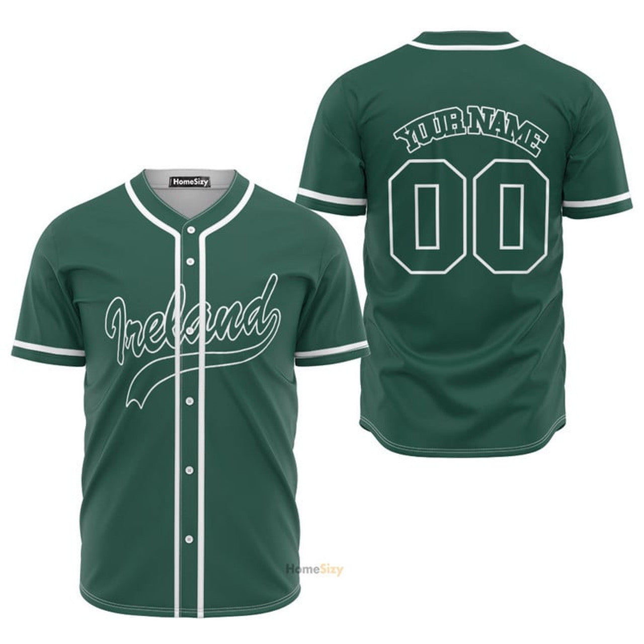 Custom Name Irish Ireland St Patricks Day Baseball Jersey S-5XL