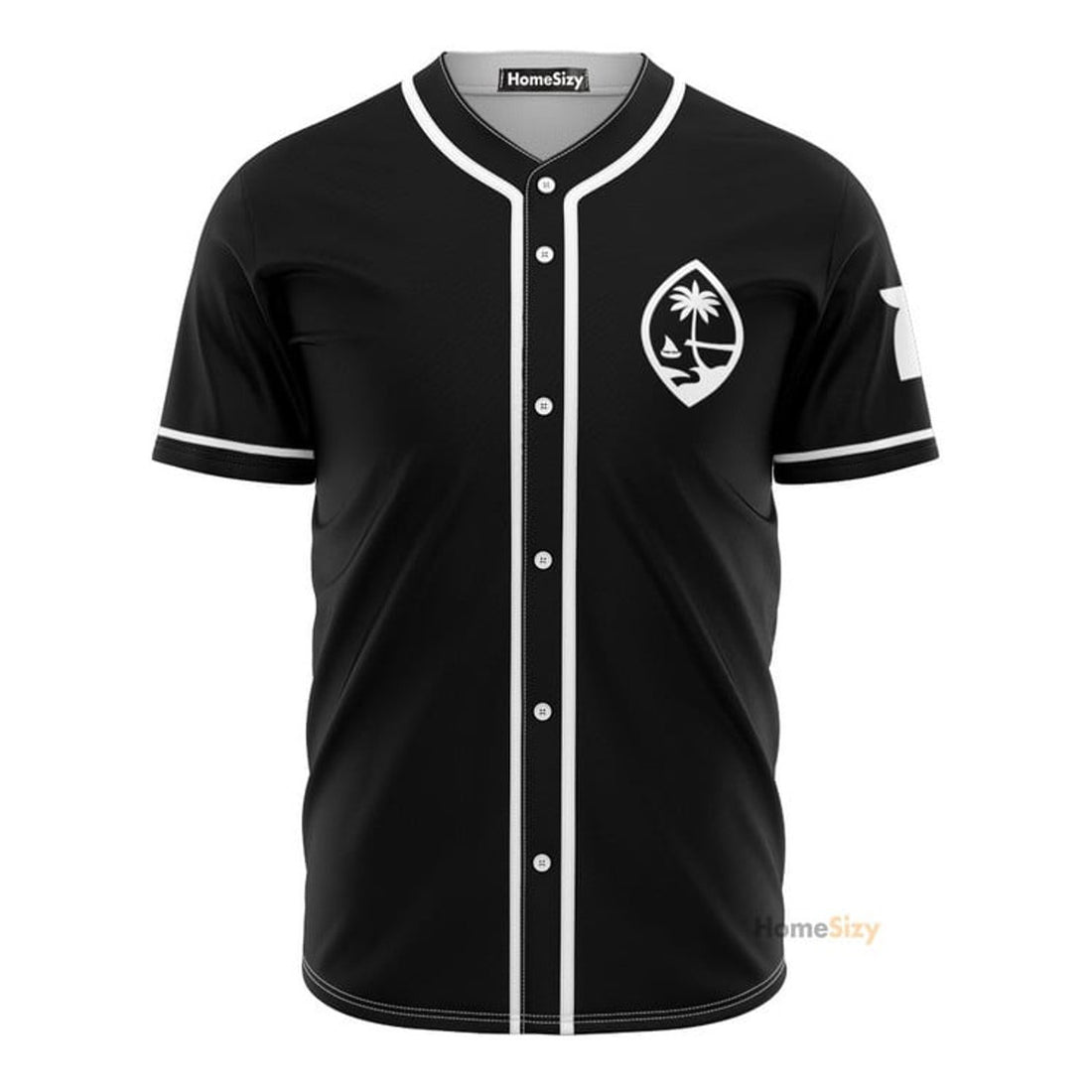 Guam Seal Chamoru Black And White Baseball Jersey S-5XL