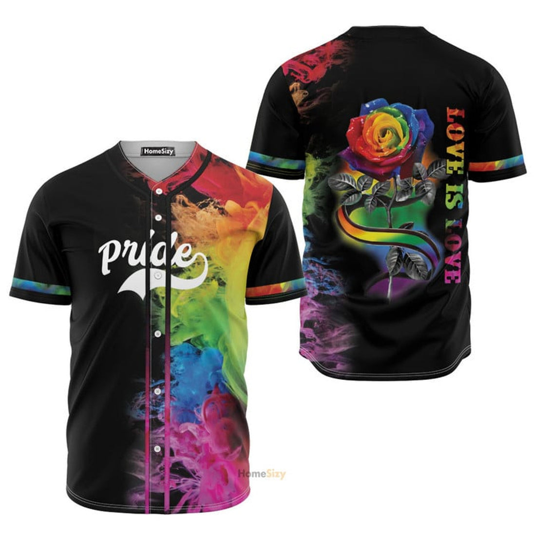 LGBT Pride Colorful Baseball Jersey S-5XL