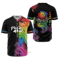 LGBT Pride Colorful Baseball Jersey S-5XL