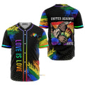 LGBT Love Is Love Heart Beats Baseball Jersey S-5XL
