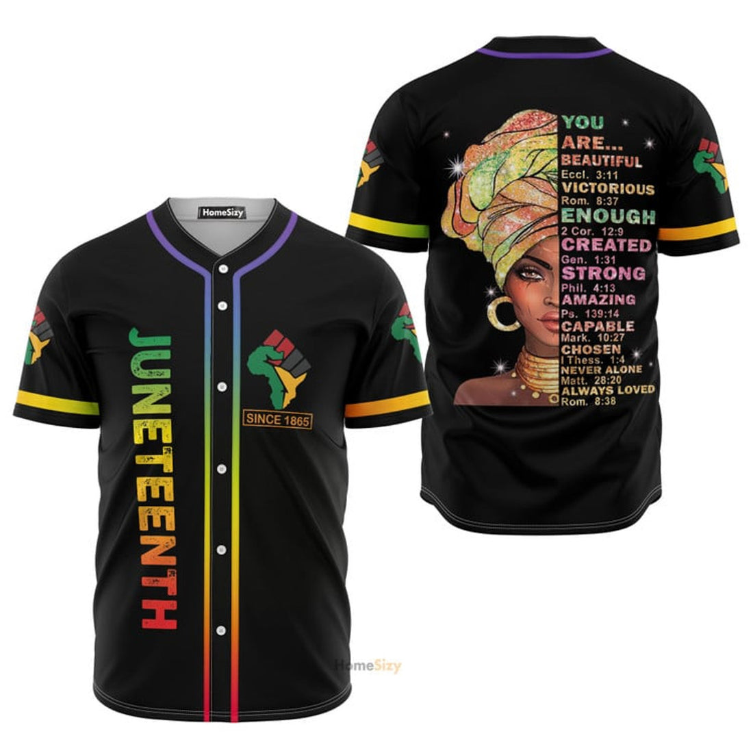 Juneteenth Since 1865 Black Girl Magic Baseball Jersey S-5XL