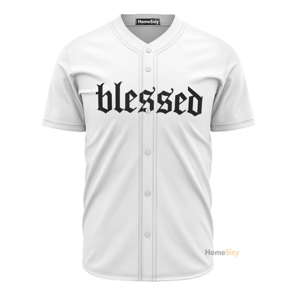 Blessed Black And White Baseball Jersey S-5XL