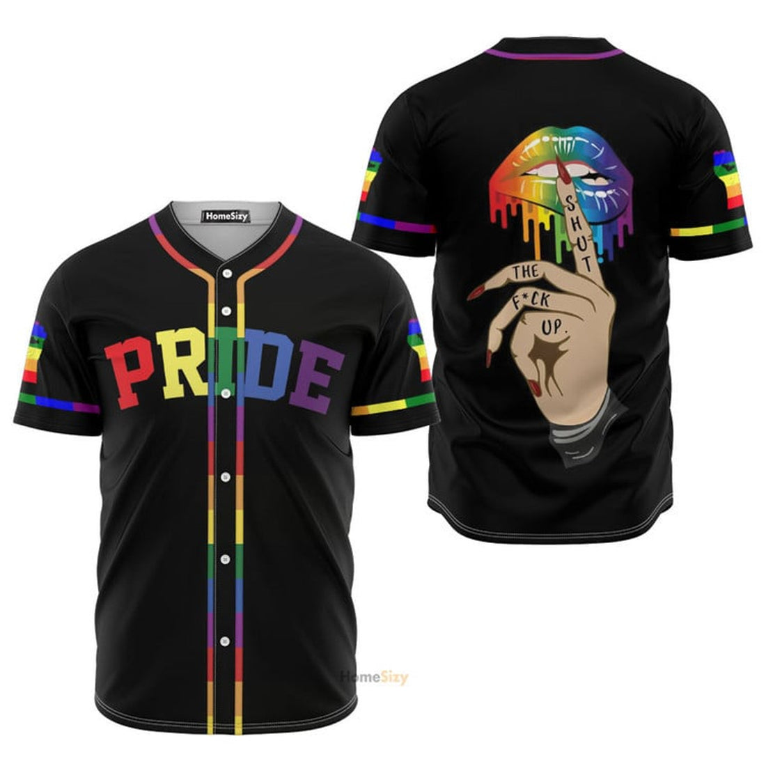 LGBT Pride Shut The Up Baseball Jersey S-5XL