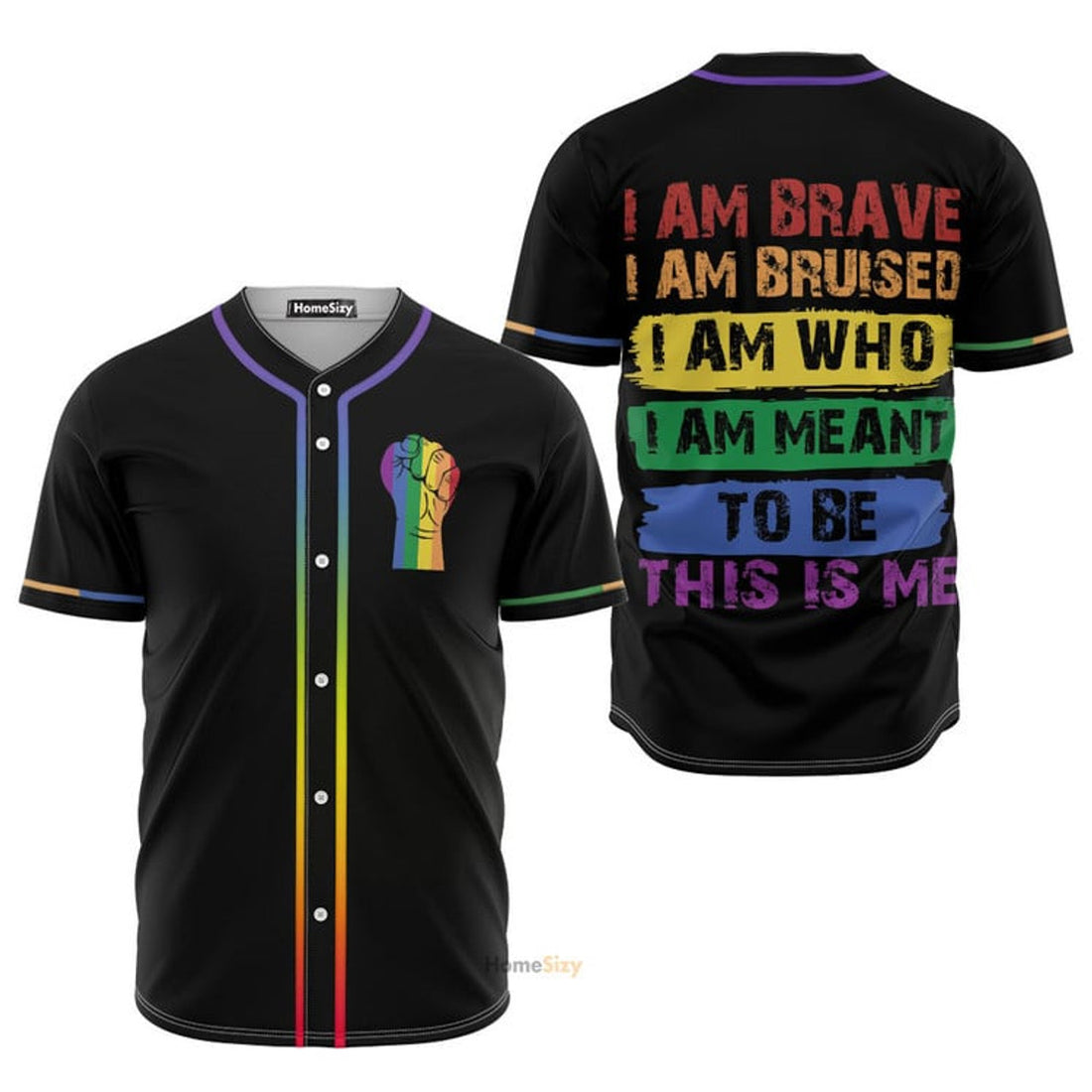 LGBT+ Pride Month Fight For The Rights Baseball Jersey S-5XL