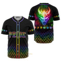 LGBT Pride Rainbow Dragon Baseball Jersey S-5XL