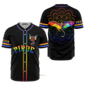 LGBT Pride Dragon Mandala Personalized Baseball Jersey S-5XL