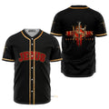 Jesus Red And Golden Baseball Jersey S-5XL
