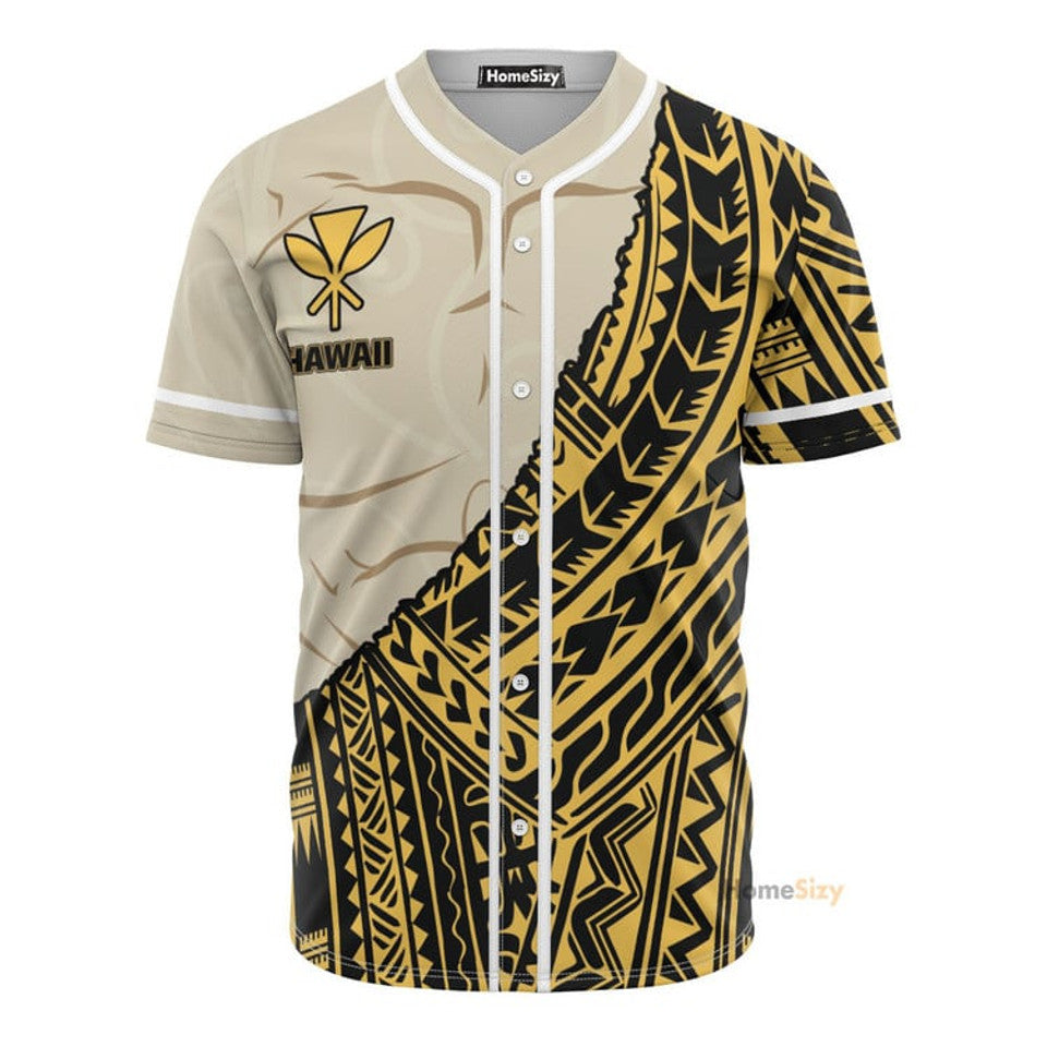 Hawaiian Polynesian Wild Style Baseball Jersey S-5XL