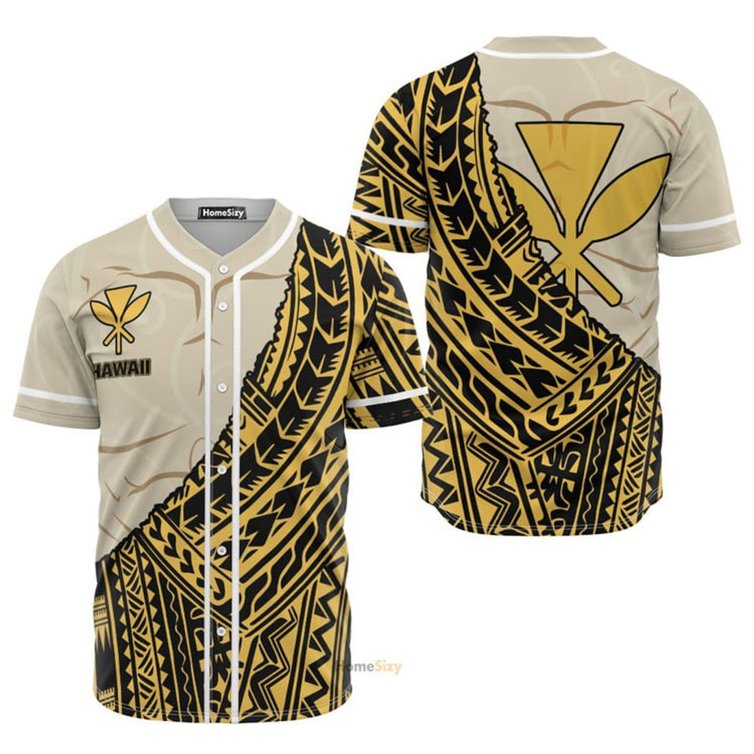 Hawaiian Polynesian Wild Style Baseball Jersey S-5XL