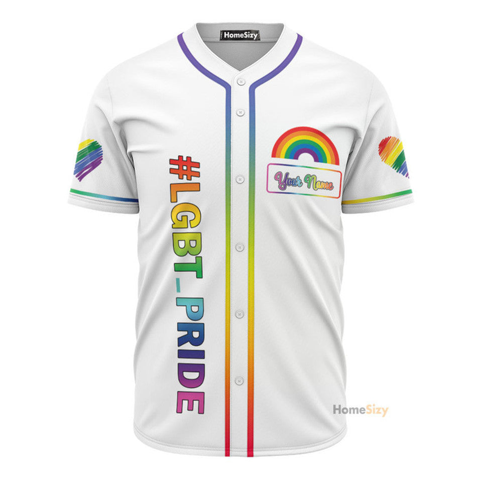 Custom Name LGBT Phase Pride Personalized Baseball Jersey S-5XL