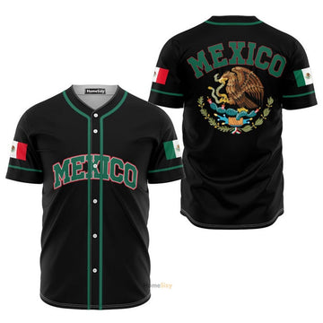 Mexico Black Green Baseball Jersey S-5XL
