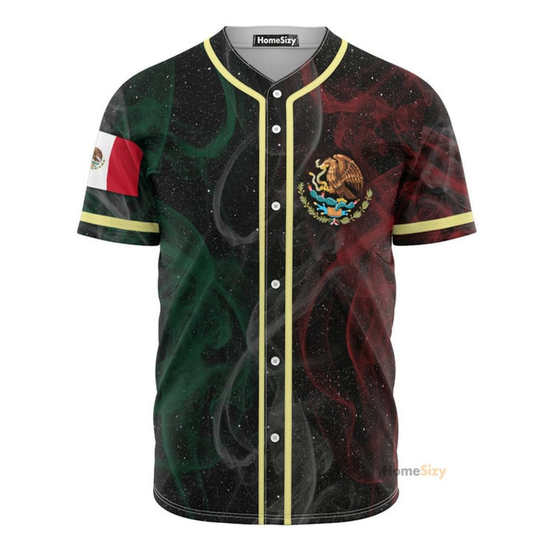 Mexico Symbol With Smoke Proud Baseball Jersey S-5XL