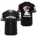 Custom Name Love Cute Cow Personalized Baseball Jersey S-5XL