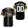 Custom Name Number LGBT Team Pride Baseball Jersey S-5XL