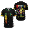 Custom Juneteenth Since 1865 Black Queen Baseball Jersey S-5XL
