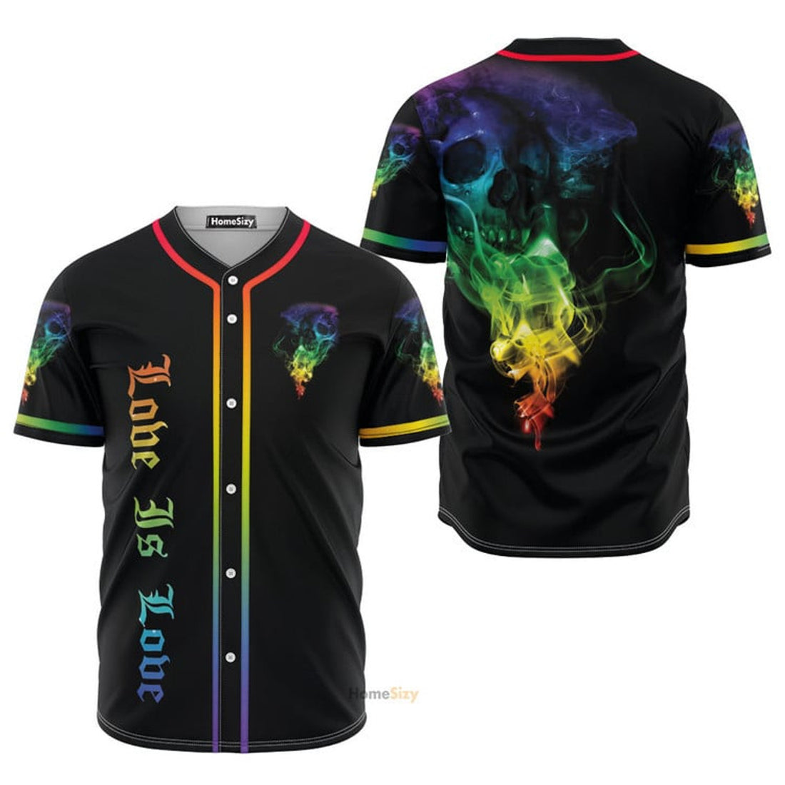 LGBT Skull Lobe Baseball Jersey S-5XL