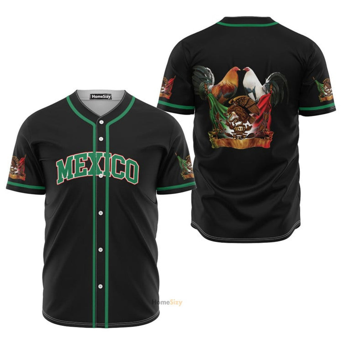 Mexican Rooster Personalized Baseball Jersey S-5XL