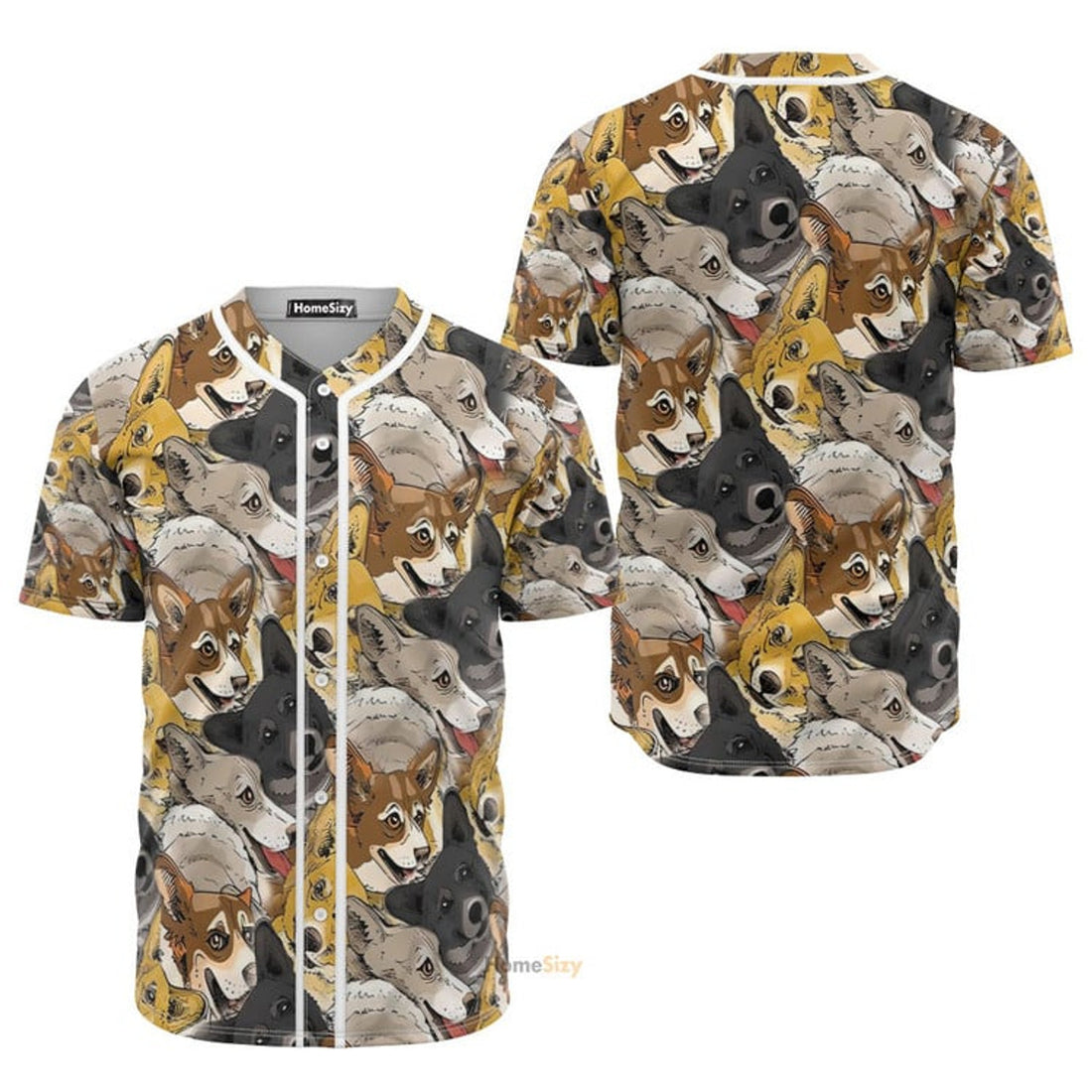 Cute Pembroke Welsh Corgi Baseball Jersey S-5XL