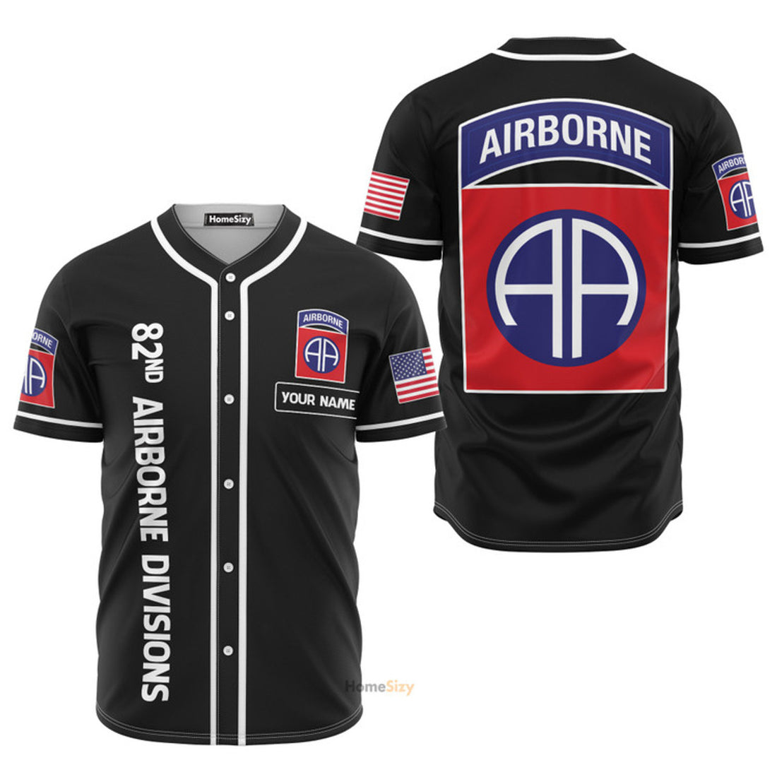 Custom 82nd Airborne Baseball Jersey S-5XL