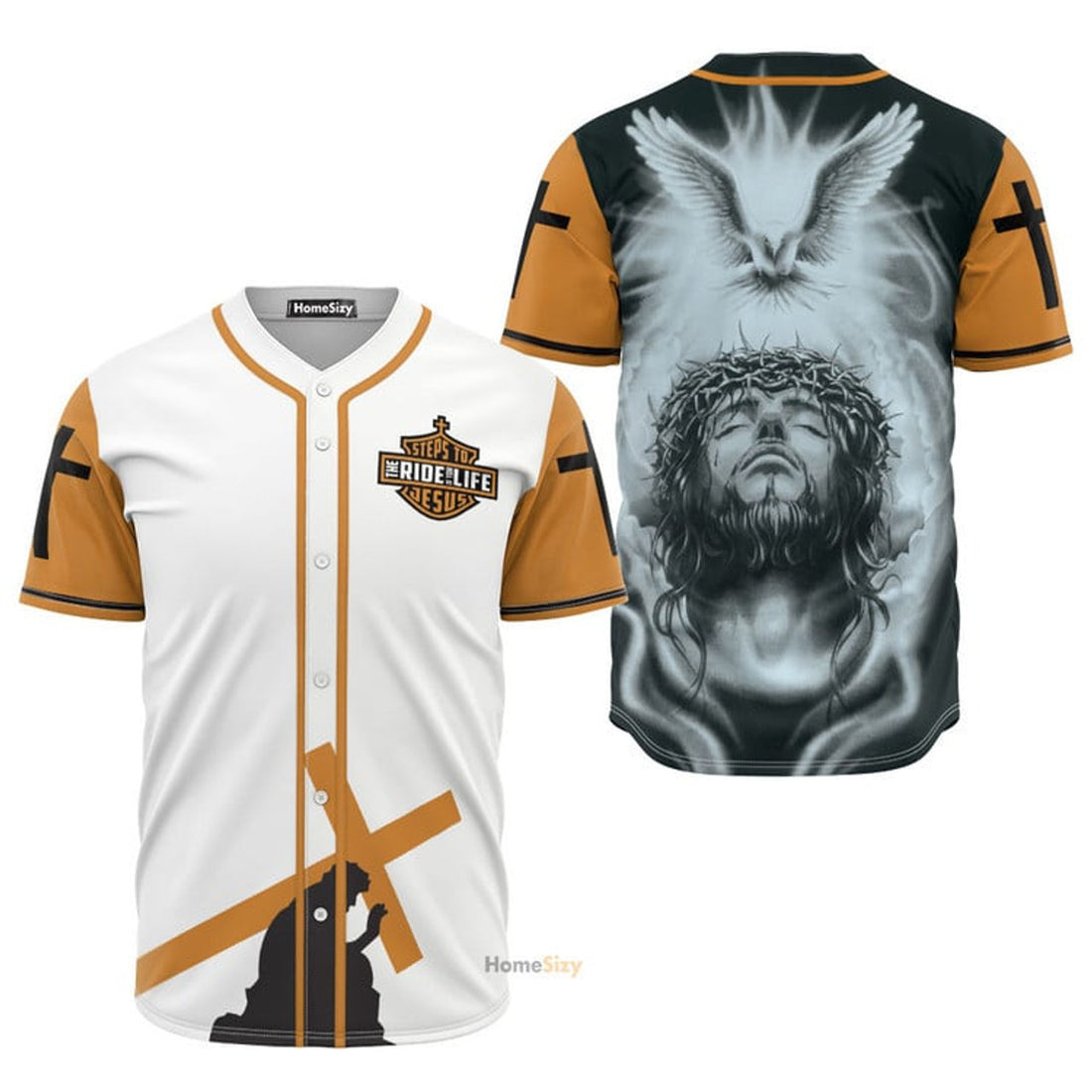 Steps To Jesus The Ride of Your Life Baseball Jersey S-5XL
