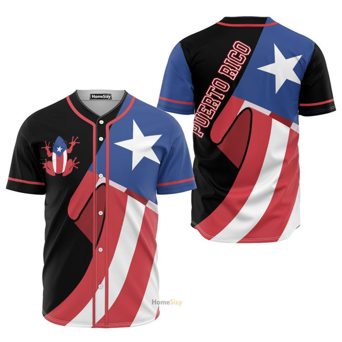 Puerto Rico Coqui Flag Baseball Jersey S-5XL