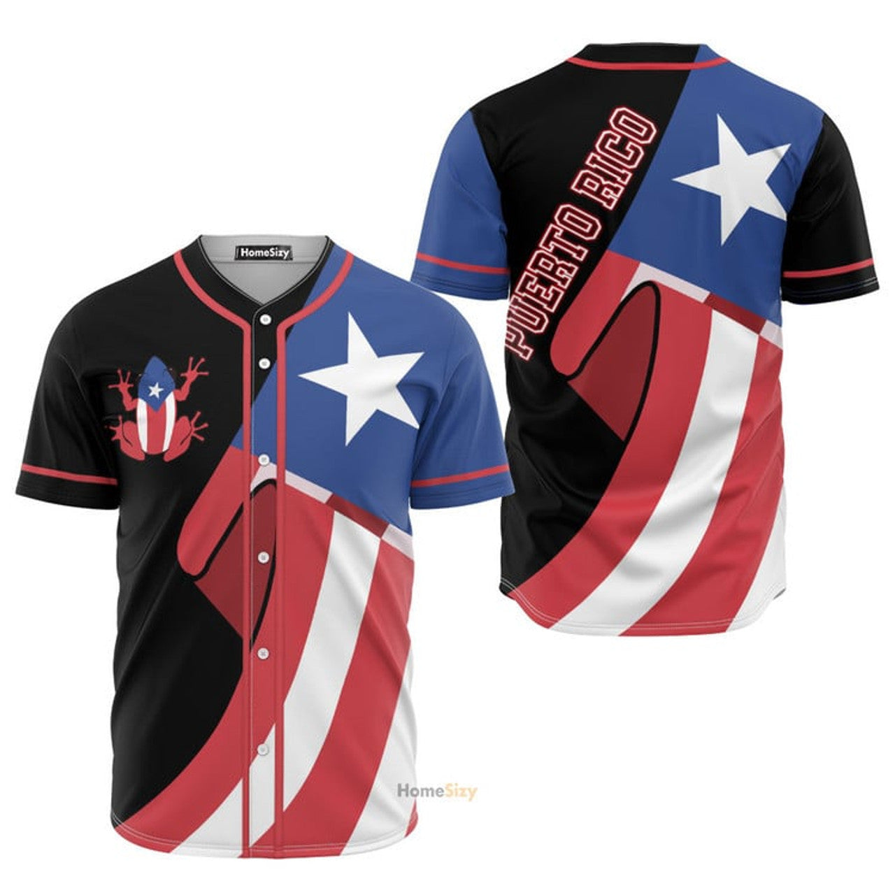 Puerto Rico Coqui Flag Baseball Jersey S-5XL