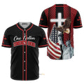 Eagle Jesus One Nation Under God Baseball Jersey S-5XL