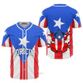 Puerto Rico Frog Boricua Flag Baseball Jersey S-5XL