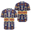 Navy Tribe Design Native American Baseball Jersey S-5XL