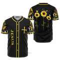 Amazing Sunflower And Jesus Baseball Jersey S-5XL