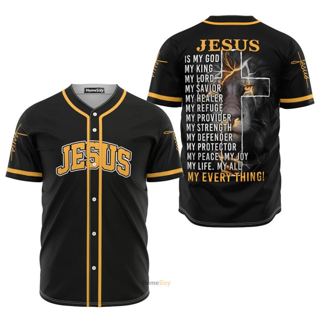 Jesus Is My God My Life My Everything Baseball Jersey S-5XL