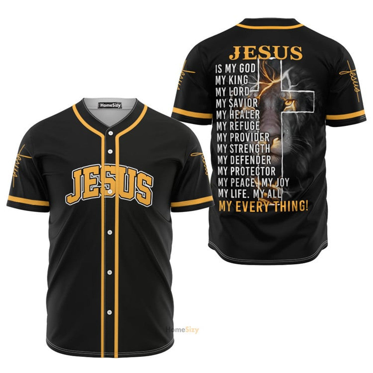 Jesus Is My God My Life My Everything Baseball Jersey S-5XL