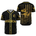 Personalized Baseball Jersey Horse Racing Golden Baseball Jersey S-5XL