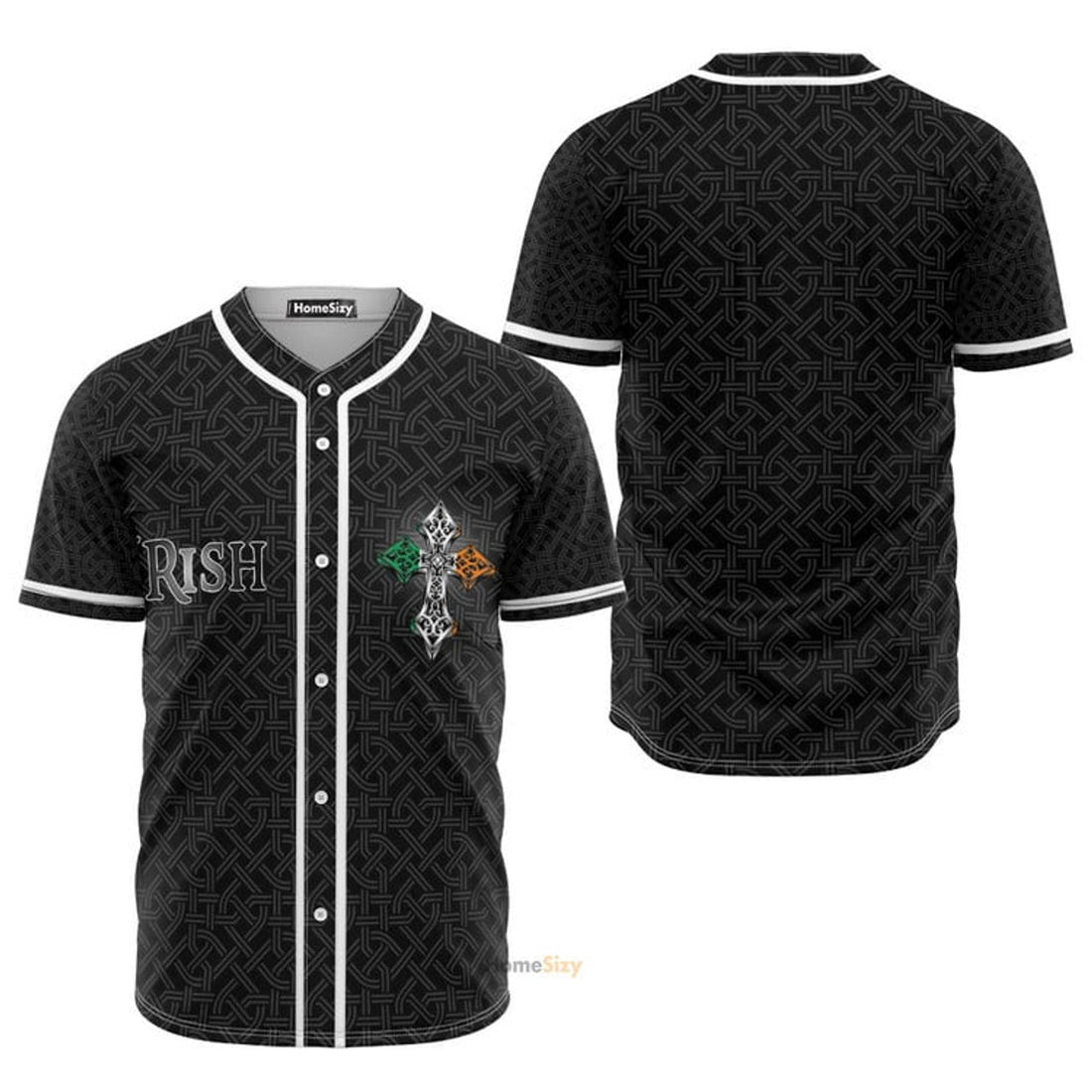 Irish Celtic Black Mental Baseball Jersey S-5XL