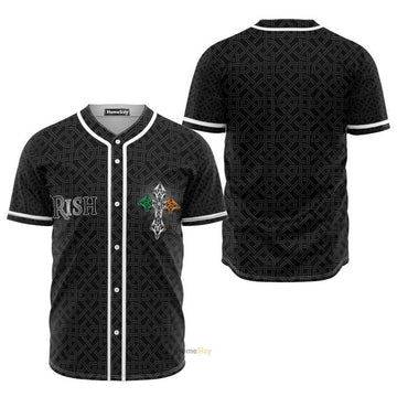 Irish Celtic Black Mental Baseball Jersey S-5XL